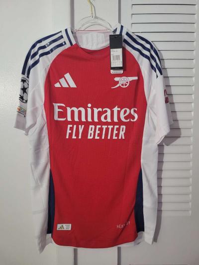 Arsenal Jersey Soccer 2025 Player Version Size M L Saka - Thumbnail 2