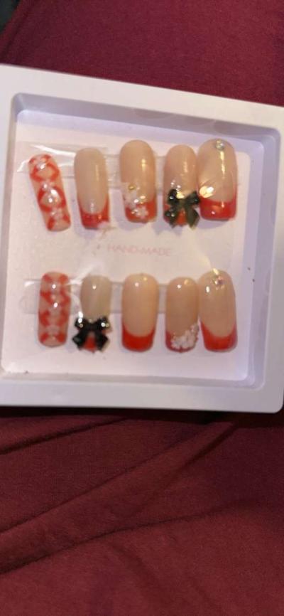 nails red nails - Thumbnail 2