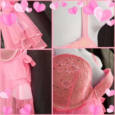 Victorias Secret Neon Pink Embellished Bust Babydoll - Thumbnail 2