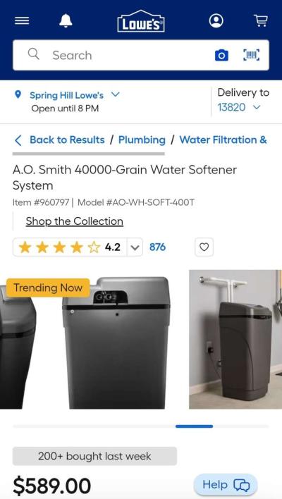 AO Smith Water Softener System - Thumbnail 5
