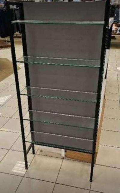 2 Sided Rack W12 Shelves  W5 Glass Shelf End Cap   App 48 x - Thumbnail 4