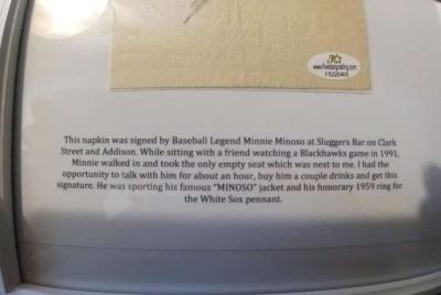 signed and graded minnie minnoso autograph - Thumbnail 3