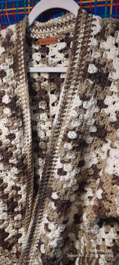 handmade crochet cardigan jacket - Thumbnail 2