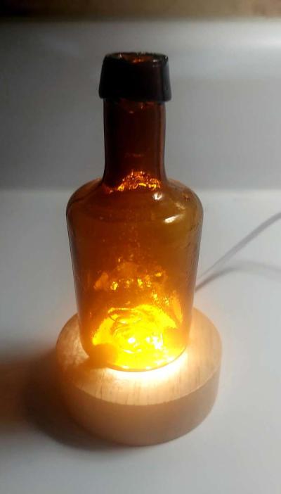 Rare 1840s to 1850s Antique Pontiled Mini Squat Bottle - Thumbnail 6