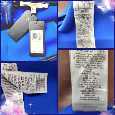 Guess Peplum Strapless Off Sholder Electric Blue Peplum Top - Thumbnail 6