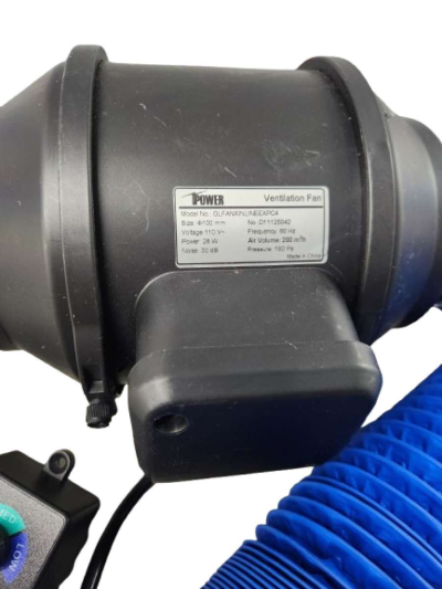 iPower 4 Inch 118 CFM Inline Duct Fan Controller Air Carbon - Thumbnail 6