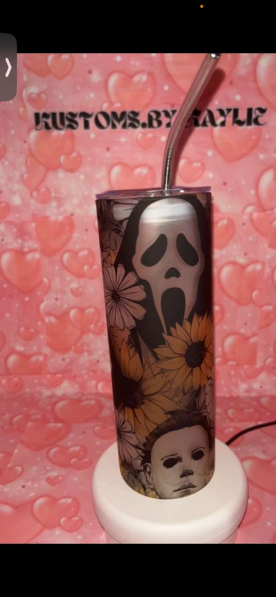 Halloween frosted glass tumbler - Thumbnail 4