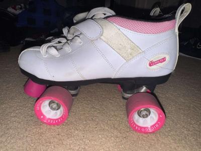 Bullet White and Pink Roller Skates - Thumbnail 3