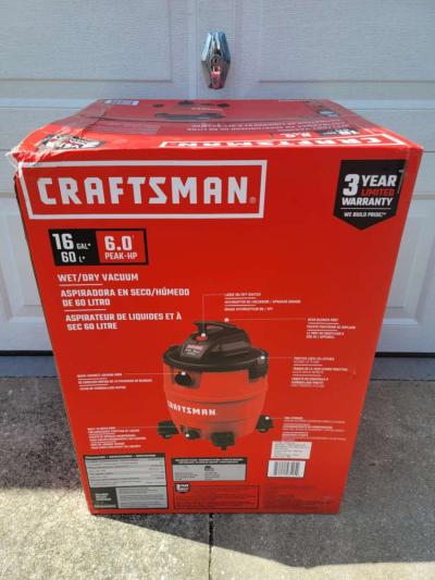 Craftsman 16 Gallon Wet Dry Vacuum - Thumbnail 2