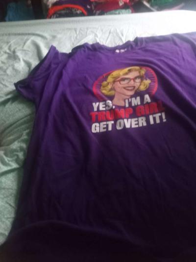 yes Ima trump girl get over tshirt - Thumbnail 2