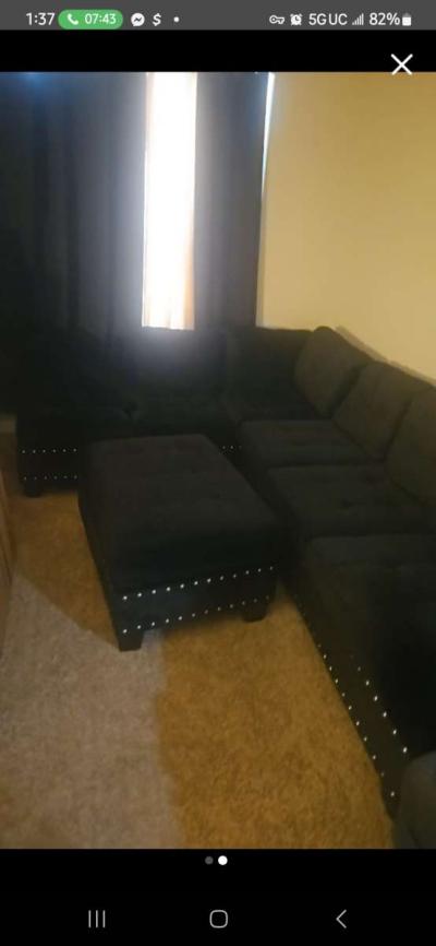 2 piece sectional with ottoman - Thumbnail 3