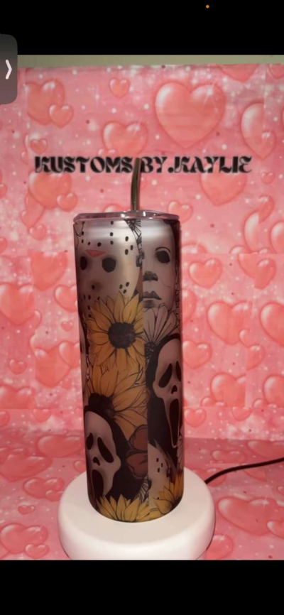 Halloween frosted glass tumbler - Thumbnail 3