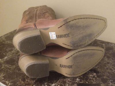 Abilene Womens Vintage Tan with Brown Snip Toe Cowgirl Boots - Thumbnail 3