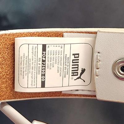 Puma Womens White Regent Fitted Leather Belt Size S - Thumbnail 5