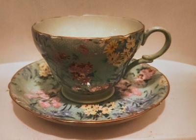 Chintz Cresmer Sugar Bowl and tray - Thumbnail 4