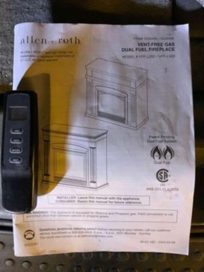 Allen Roth Vent Free Dual Fuel Fireplace - Thumbnail 2