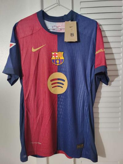 FCB Jersey Soccer Player Version Size L XL 2XL Lewandowski - Thumbnail 2