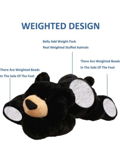 20 inch black bear plush - Thumbnail 2