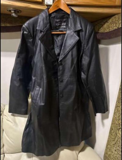 Leather Trench Coat - Thumbnail 2