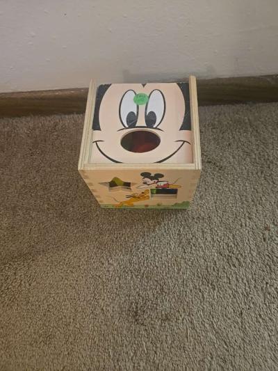 Disney Baby Mickey Mouse Wooden Shape Sorting Cube - Thumbnail 2