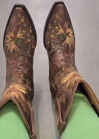 Old Gringo Womens Size 10 Ellie Brass Yellow Western Boots - Thumbnail 5