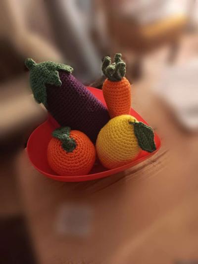 4 Piece Handmade Fruits and Veggie Set - Thumbnail 2