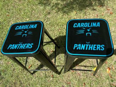 One of a kind Carolina Panthers Bar Stools - Thumbnail 3