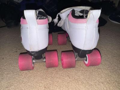 Bullet White and Pink Roller Skates - Thumbnail 5