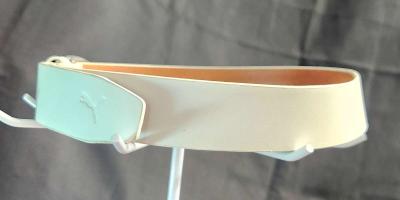 Puma Womens White Regent Fitted Leather Belt Size S - Thumbnail 3