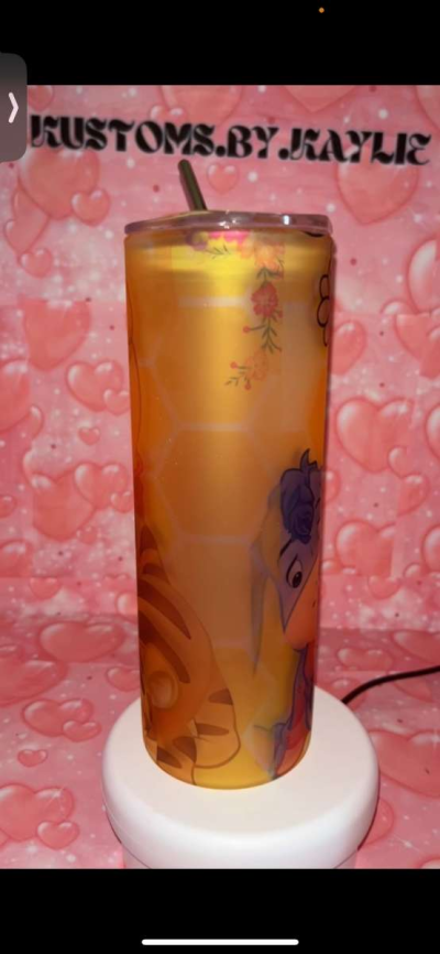Winnie the Pooh frosted glass tumbler - Thumbnail 6