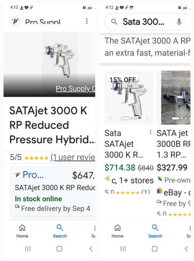 SATA Jet 3000 B HVLP  pneumatic  paint sprayer - Thumbnail 6