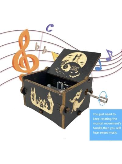 Halloween Musical Musical Wood Box - Thumbnail 3