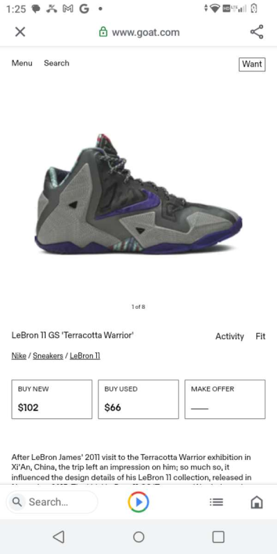Nike Lebron 11 GS Terracotta Warrior basketball shoes - Thumbnail 3