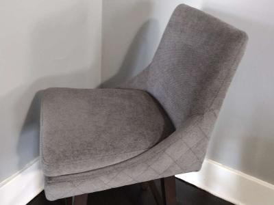 Lissa Fog Fabric Swivel Bar Counter Stool - Thumbnail 5