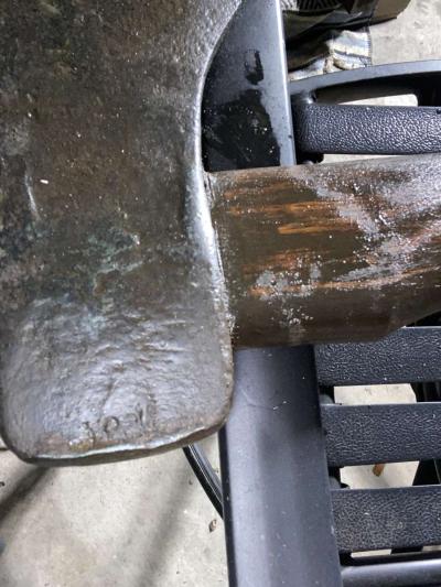 restored 1896 antique felling axe - Thumbnail 2