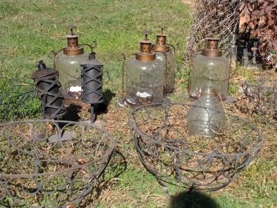 4 hanging plant holders  2 tiki torches  4 lanterns - Thumbnail 2
