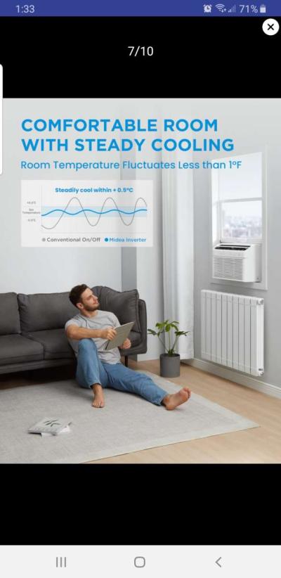 Midea air conditioner 12000 BTU window air conditioner - Thumbnail 5