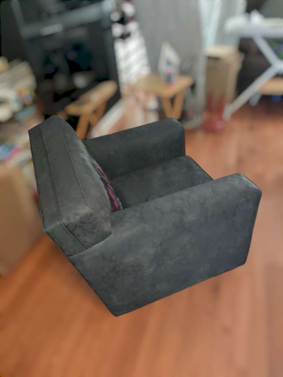 Charcoal Gray Accent Chair - Thumbnail 5