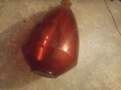 tall large red glass vase - Thumbnail 2