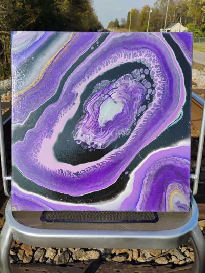 14in x 14in Acrylic Painting - Thumbnail 3