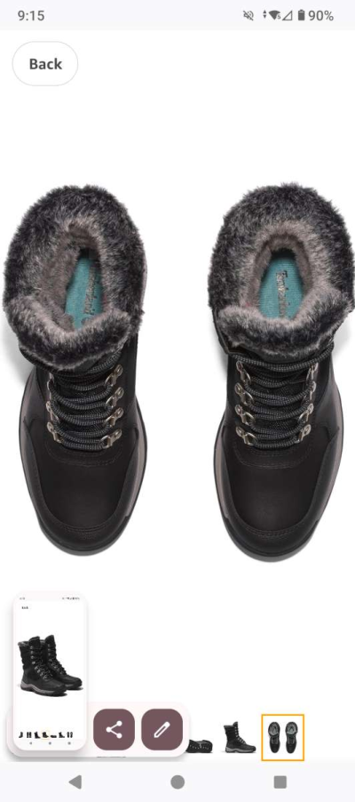 timberland faux fur leather winter boots - Thumbnail 4
