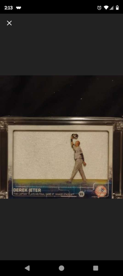 Derek Jeter Last Game Worn Pants Swatch Baseball Card