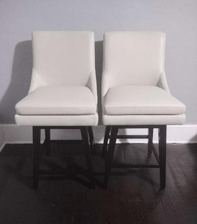 Lissa Light Gray Faux Leather Swive rCounter Stool Set - Detroit, Michigan