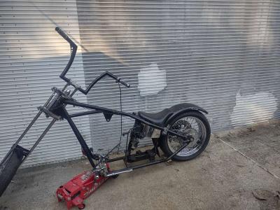 1976 Harley hardtail 4speed chopper rolling chassis - Thumbnail 2