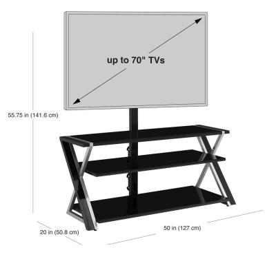 Whalen Xavier 3in1 TV Stand - Thumbnail 3