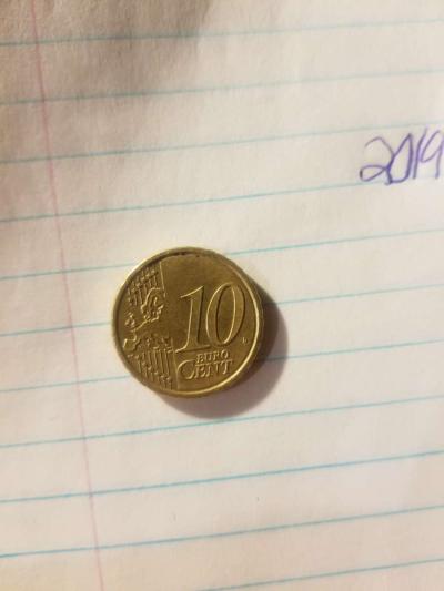 2019 EURO 10 CENT  GOLD COIN - Alameda, California