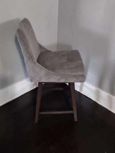 Lissa Fog Fabric Swivel Counter Stool Set - Thumbnail 6