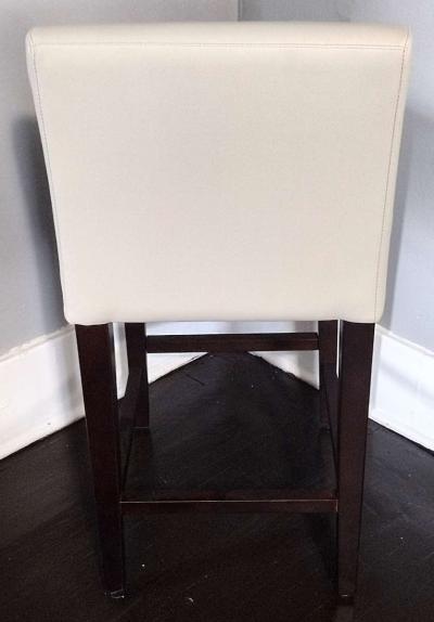 Elijah Light Gray Faux Leather Bar Counter Stool - Thumbnail 4