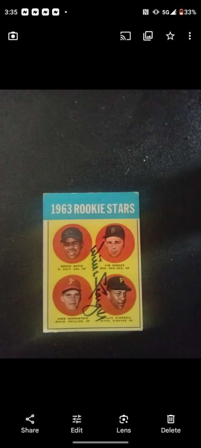 1963 rookies baseball card - Thumbnail 2