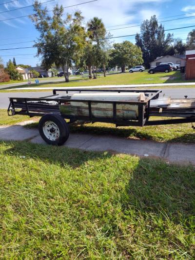 scrap metal debris trailer
